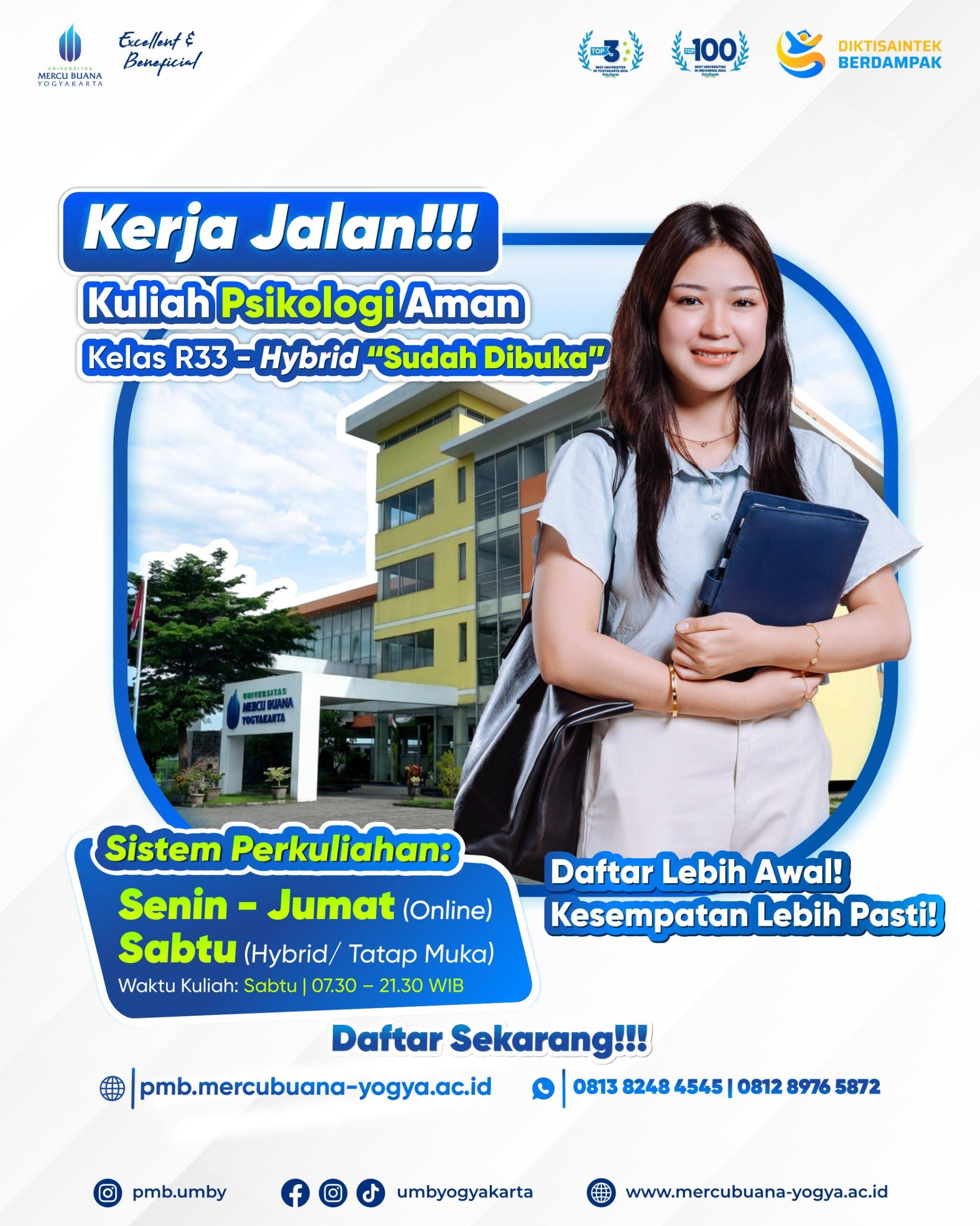 You are currently viewing Kuliah Psikologi Kelas Karyawan di Jogja – Universitas Mercu Buana Yogyakarta (UMBY)